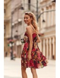 Rochie aerisita cu modele, amarant PR3213 - Magazin online - Boutique